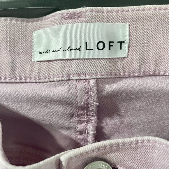 LOFT mauve pink cropped jeans flaw - Picture 8 of 11